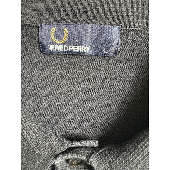 Fred Perry Knitted Tip Polo Shirt in Blue Granite XL Short Sleeve 100% Cotton - Picture 8 of 10